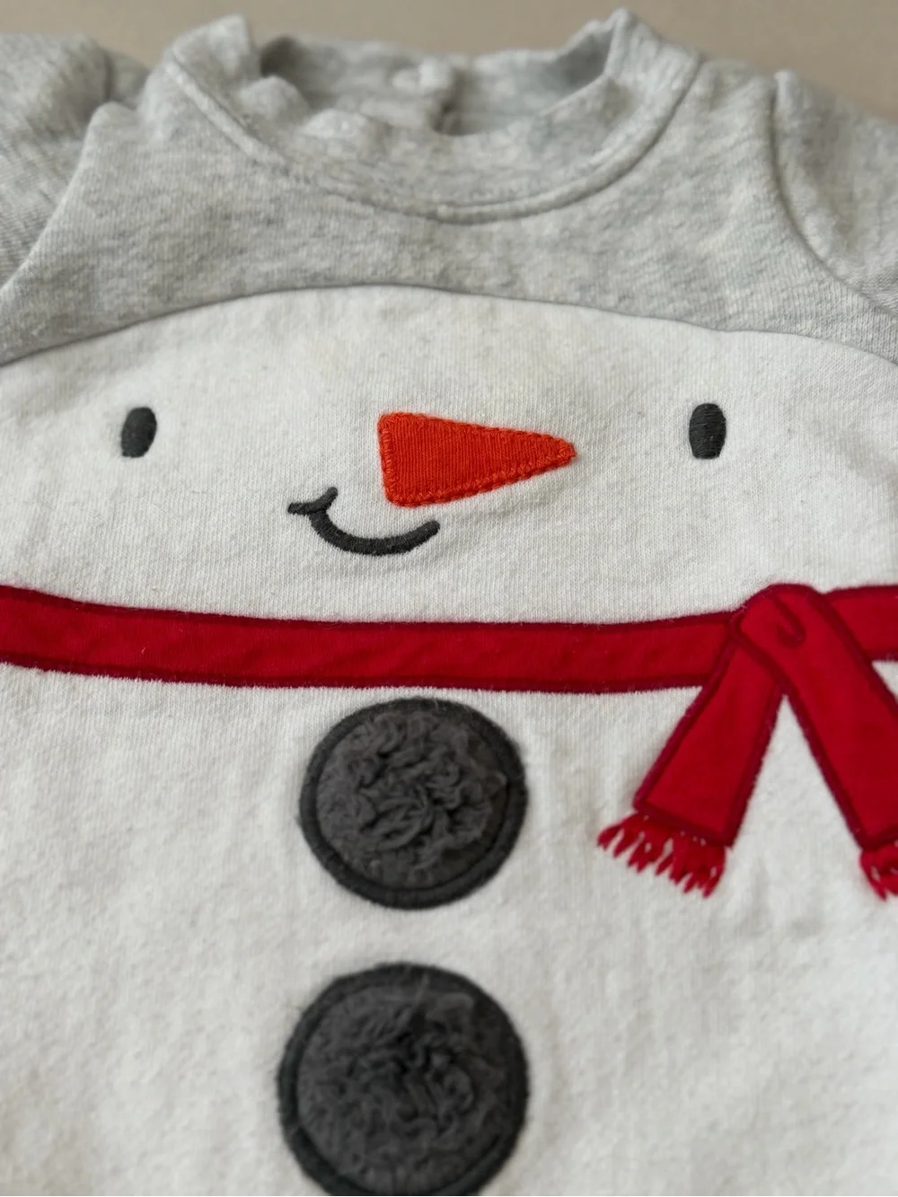 Gymboree Holiday Snowman Romper NB VGUC Christmas Baby One Piece